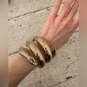 Vintage Whiting And Davis Coiled Mesh Snake Bracelet